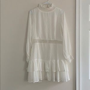 Showpo white dress with crochet detail